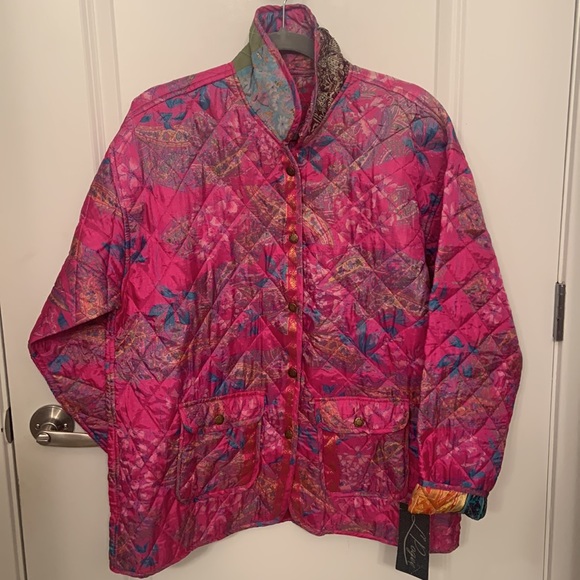 L’Pogee Quilted Reversible Parchwork Jacket - Picture 11 of 13